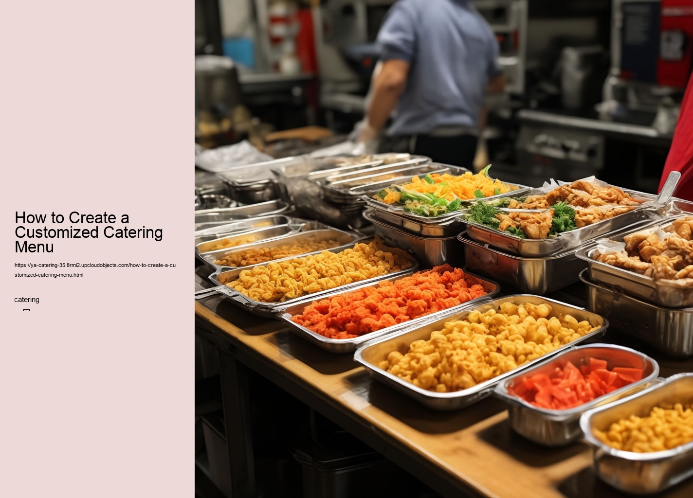 How to Create a Customized Catering Menu